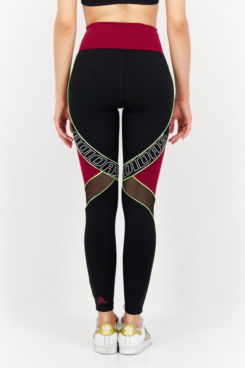 Adidas ليغينغز تدريب رياضية للنساء، مجموعة بورغندي - Image 3